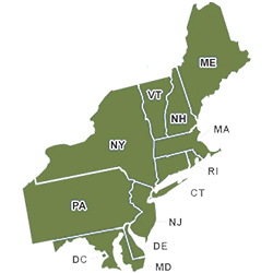 Map Northeast
